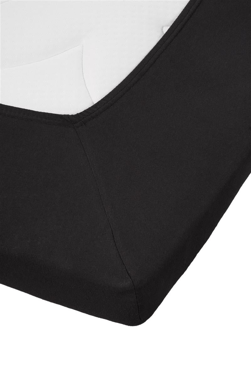Riviera Maison Topper Spannbettlaken - Jersey Lycra - Schwarz