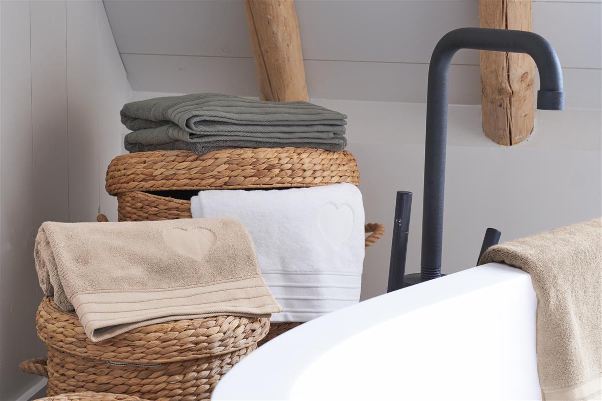 Riviera Maison Heart Strandtuch - Taupe