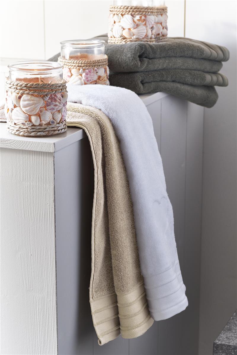 Riviera Maison Heart Strandtuch - Taupe