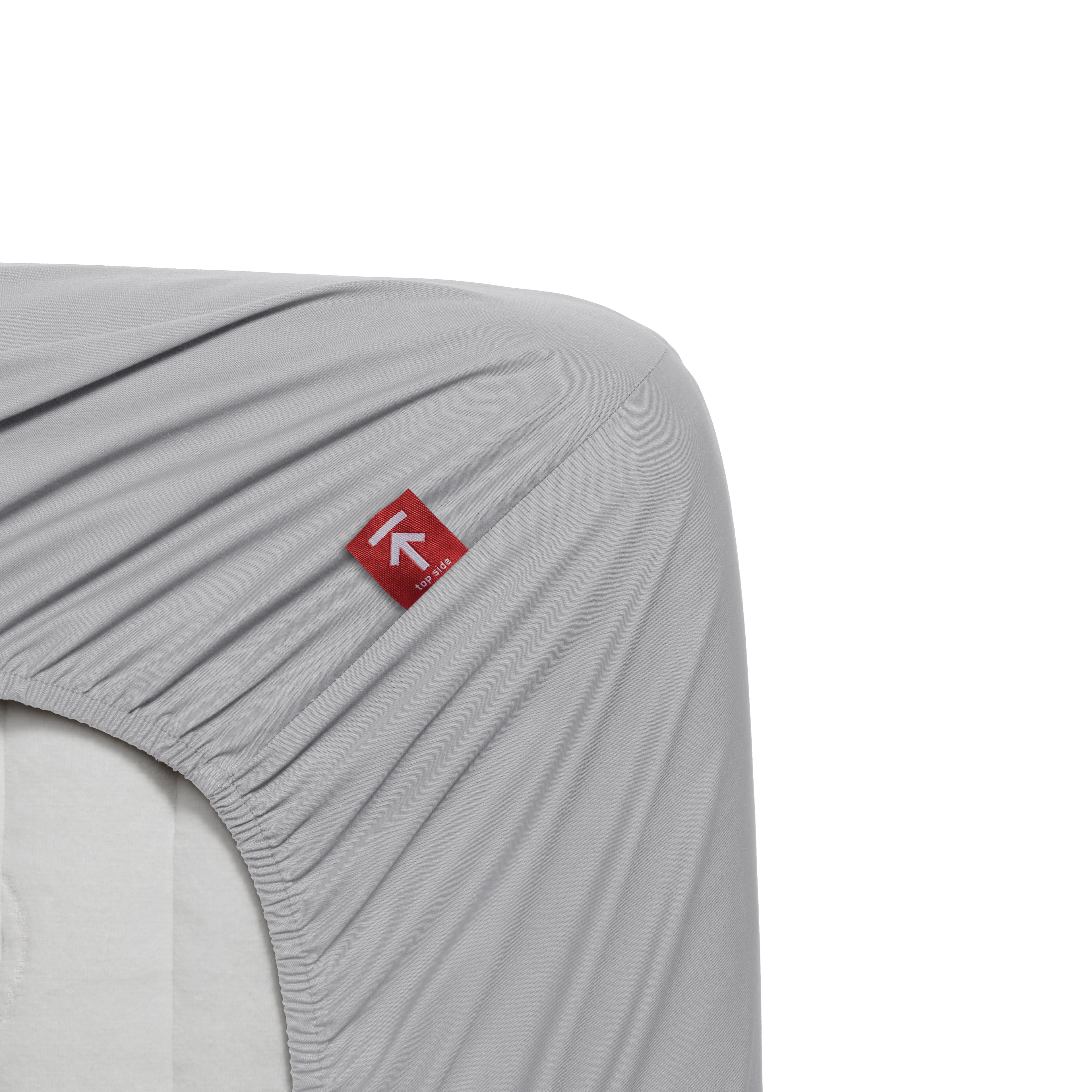 Beddinghouse Topper Spannbettlaken - Perkal Baumwolle - Hellgrau