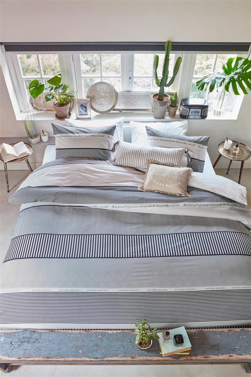 Riviera Maison State Travel Kissenbezug - Anthrazit