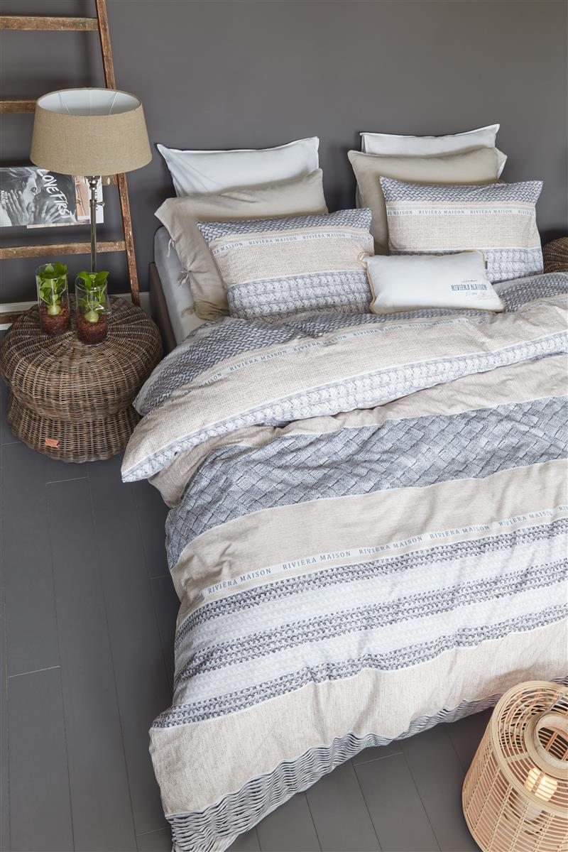 Riviera Maison Woven Nature Kissenbezug - Grau