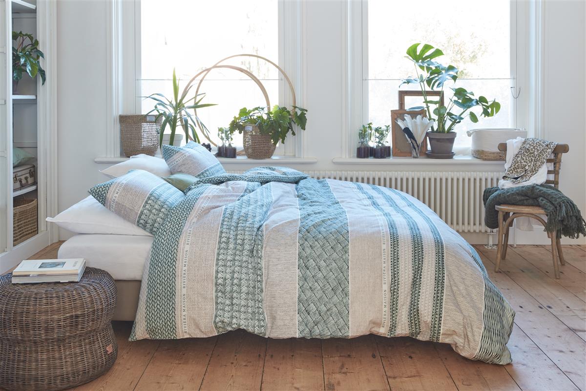 Riviera Maison Woven Nature Bettwäsche - Grün