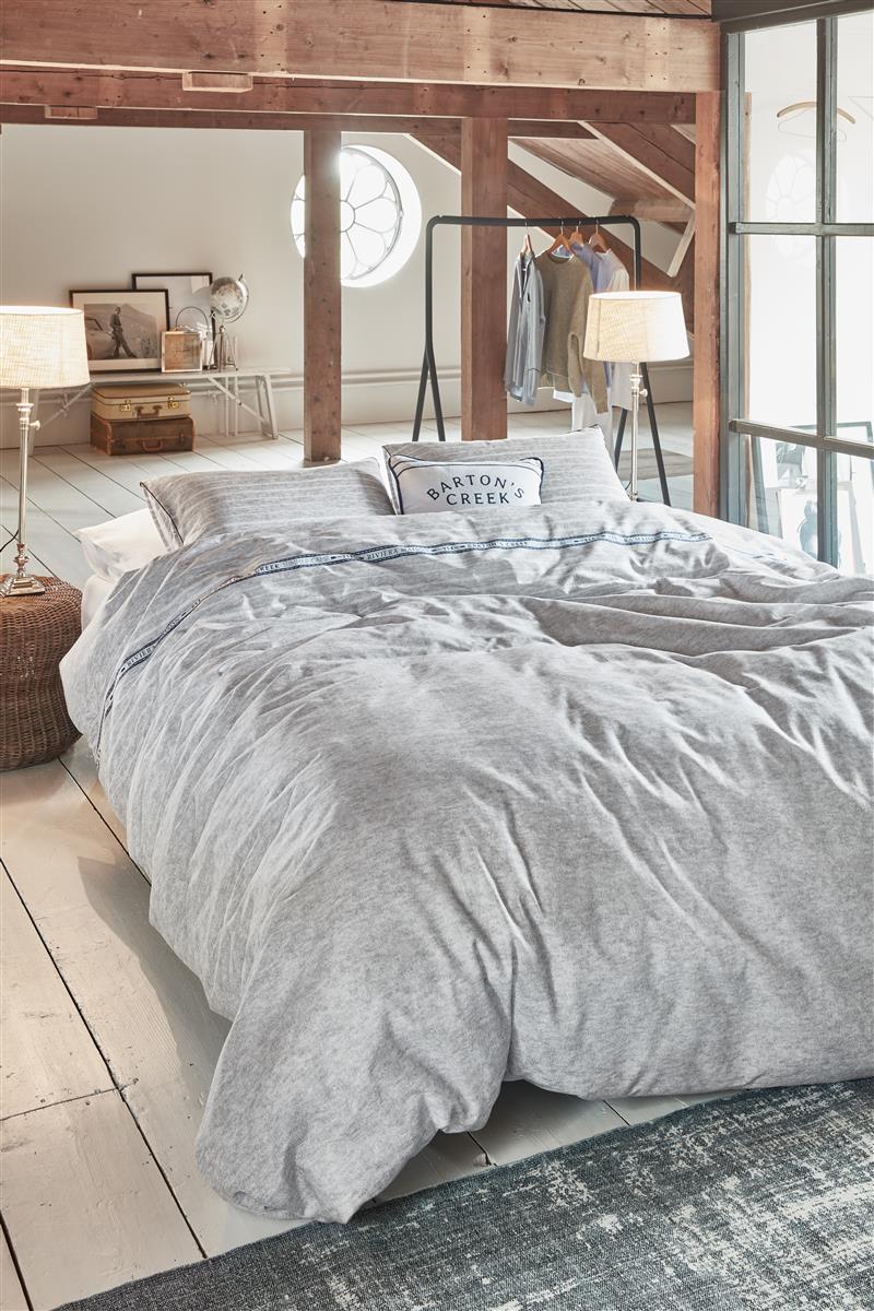 Riviera Maison Bartons Creek Kissenbezug - Grau