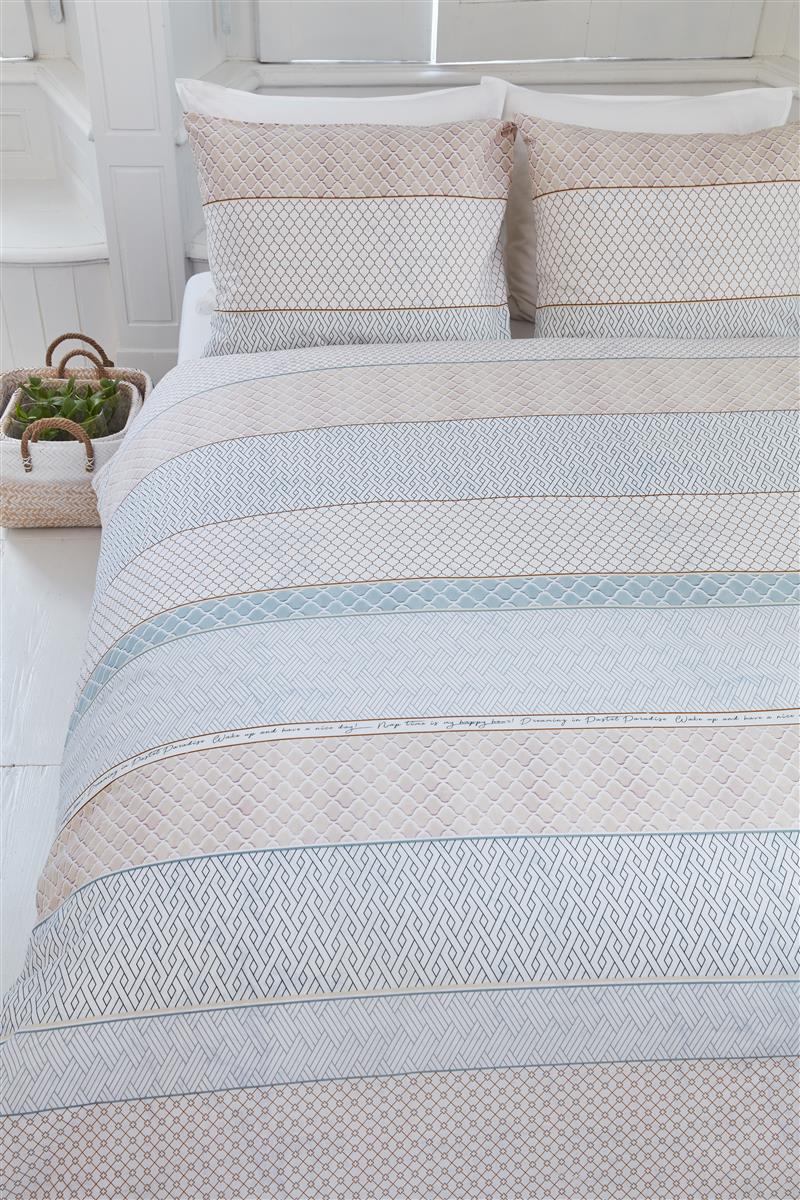 Riviera Maison Soft Tiles Kissenbezug - Zartes Rosa