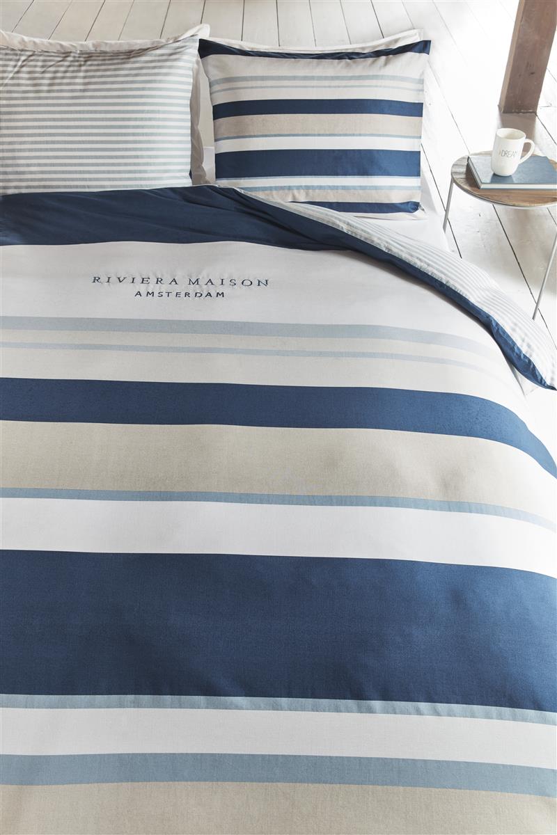 Riviera Maison Mason Ridge Kissenbezug - Blau