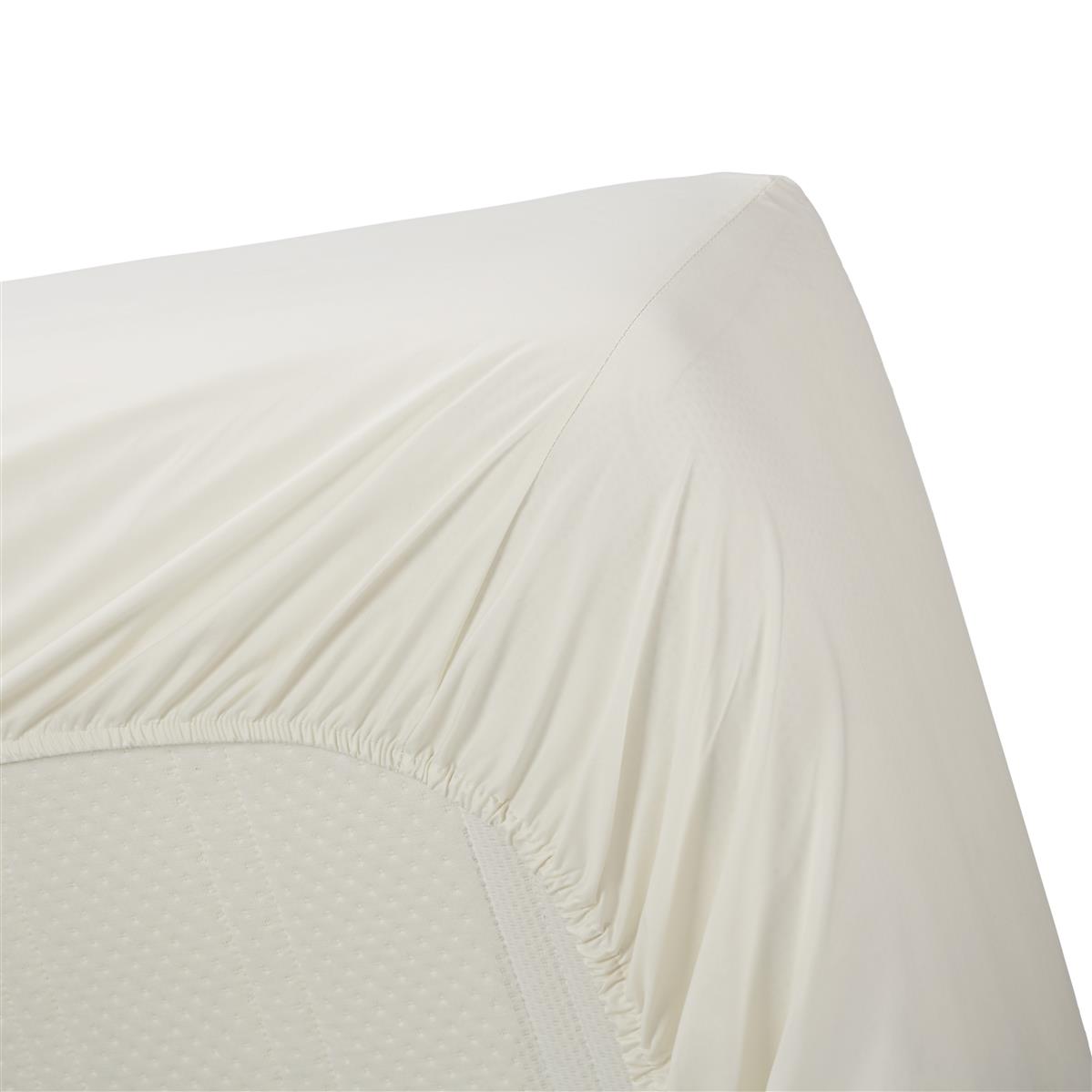 Ambiante Topper Spannbettlaken - Baumwolle - Off-White