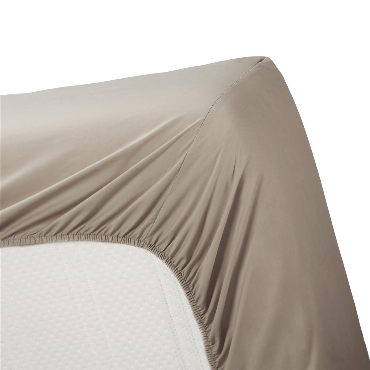 Ambiante Splittopper Spannbettlaken - Baumwolle - Taupe