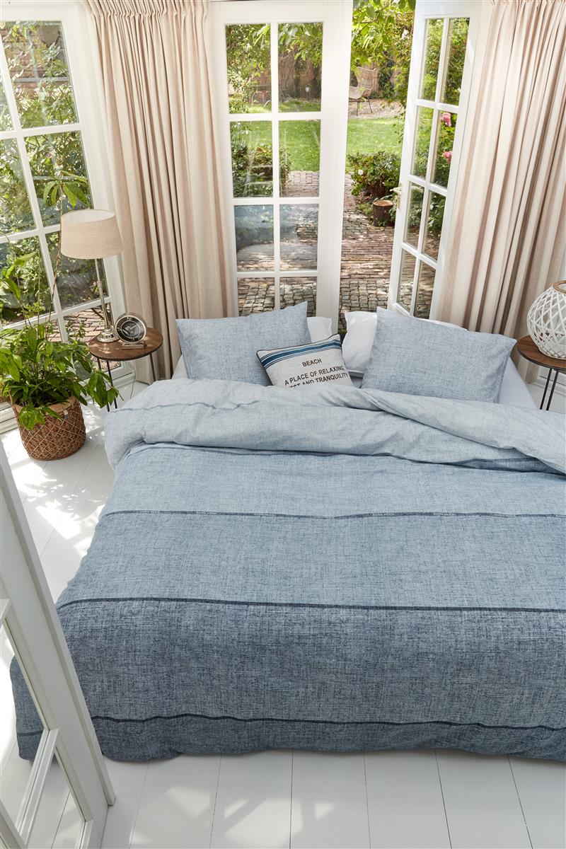 Riviera Maison Harvey Bettwäsche - Blau