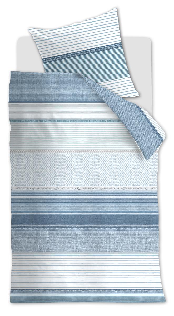 Riviera Maison Save the Ocean Bettwäsche - Blau