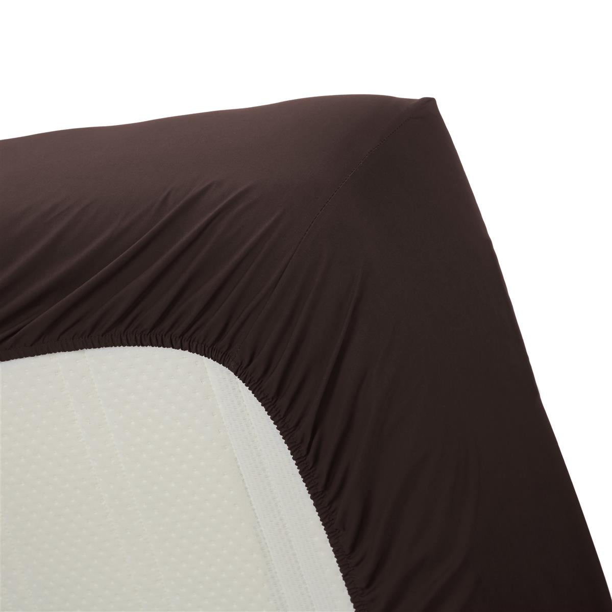 Ambiante fitted sheet - Cotton - Brown