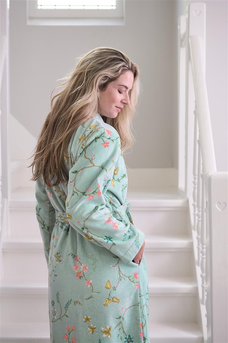 Pip Studio Les Fleurs Bademantel - Blau