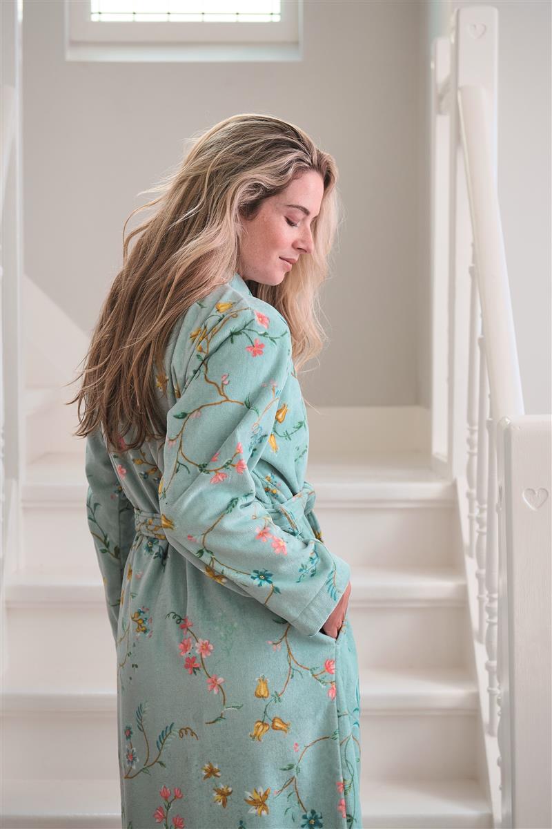 Pip Studio Les Fleurs Bademantel - Blau