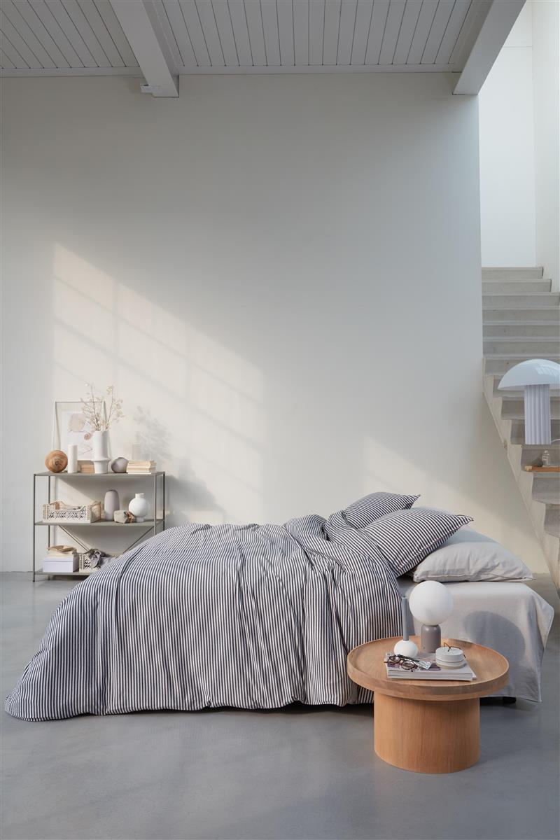 vtwonen Comfy Stripe Bettwäsche - Grau