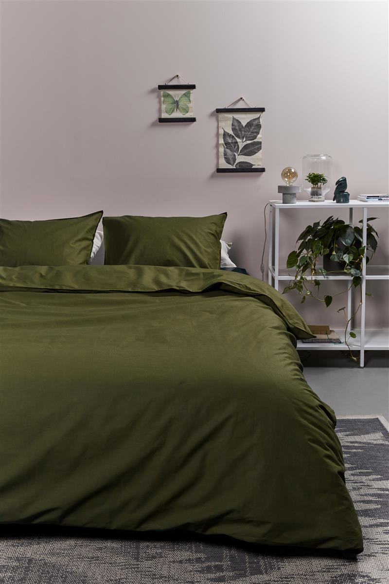 Ambiante Cotton Uni Bettwäsche - Olivgrün