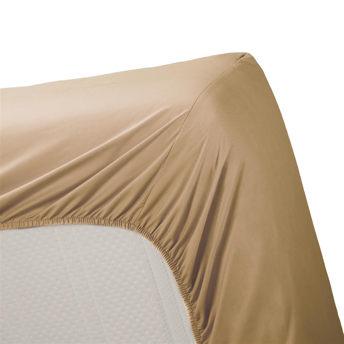 Ambiante fitted sheet - Cotton - Khaki