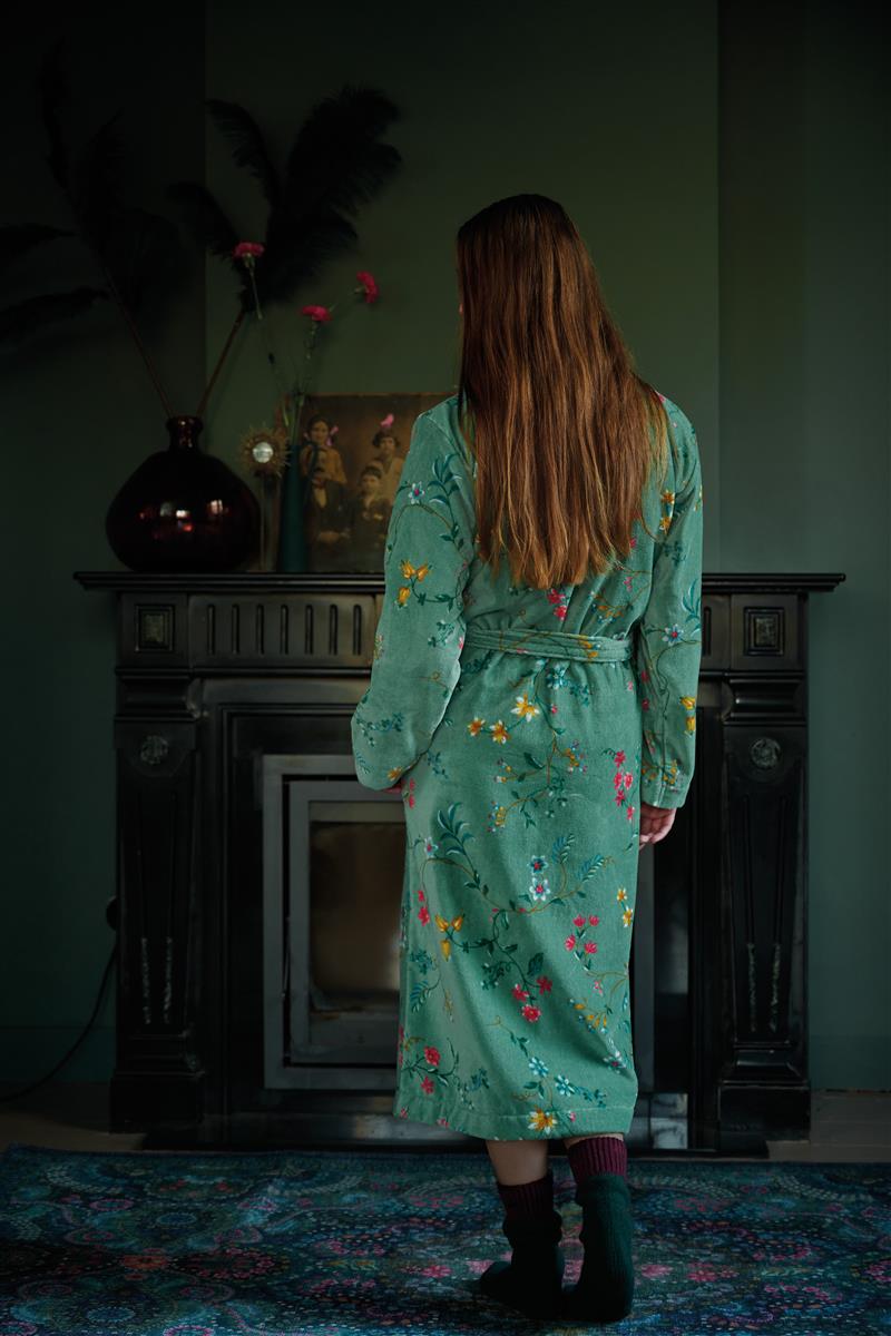Pip Studio Les Fleurs Bademantel - Grün