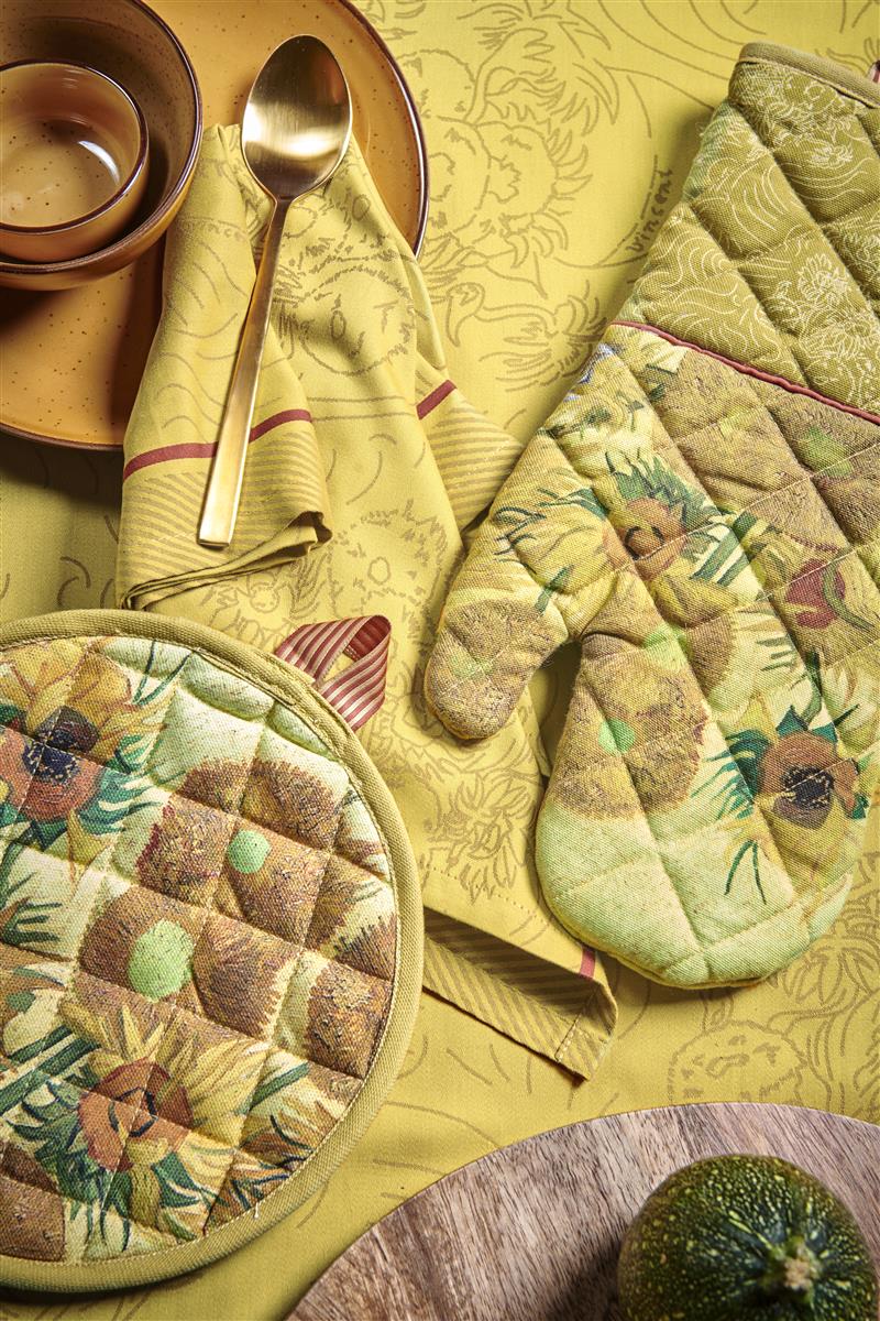 Beddinghouse x Van Gogh Museum Sunflower - Ovenwant set van 2 - One Size - Geel