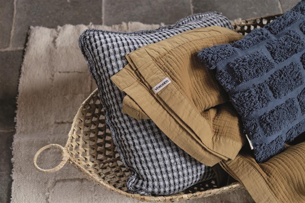 vtwonen Tufted Zierkissen - Dunkelblau