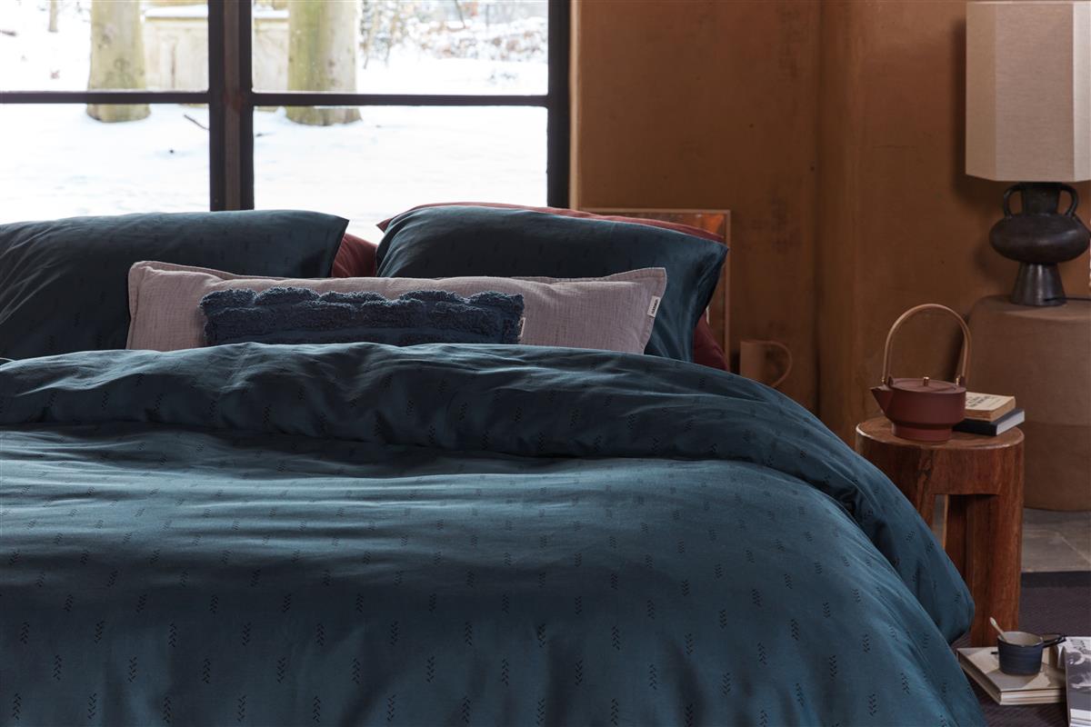 vtwonen Tufted Zierkissen - Dunkelblau