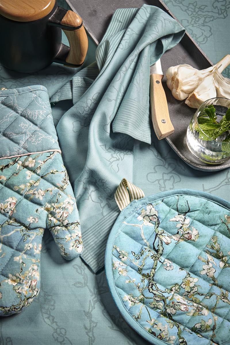 Beddinghouse x Van Gogh Museum Blossom - Pannenlap set van 2 - One Size - Blauw