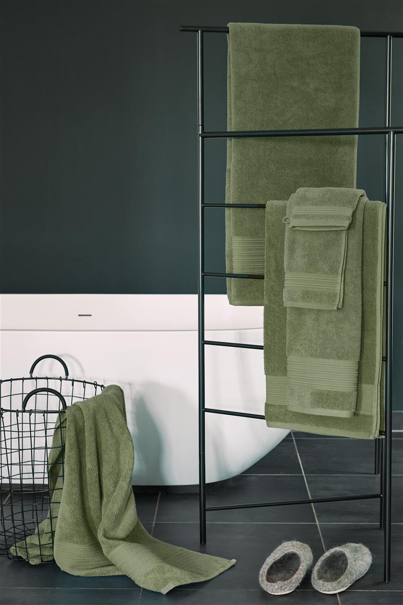 Beddinghouse Sheer Bathroom Textiles - Olive Green