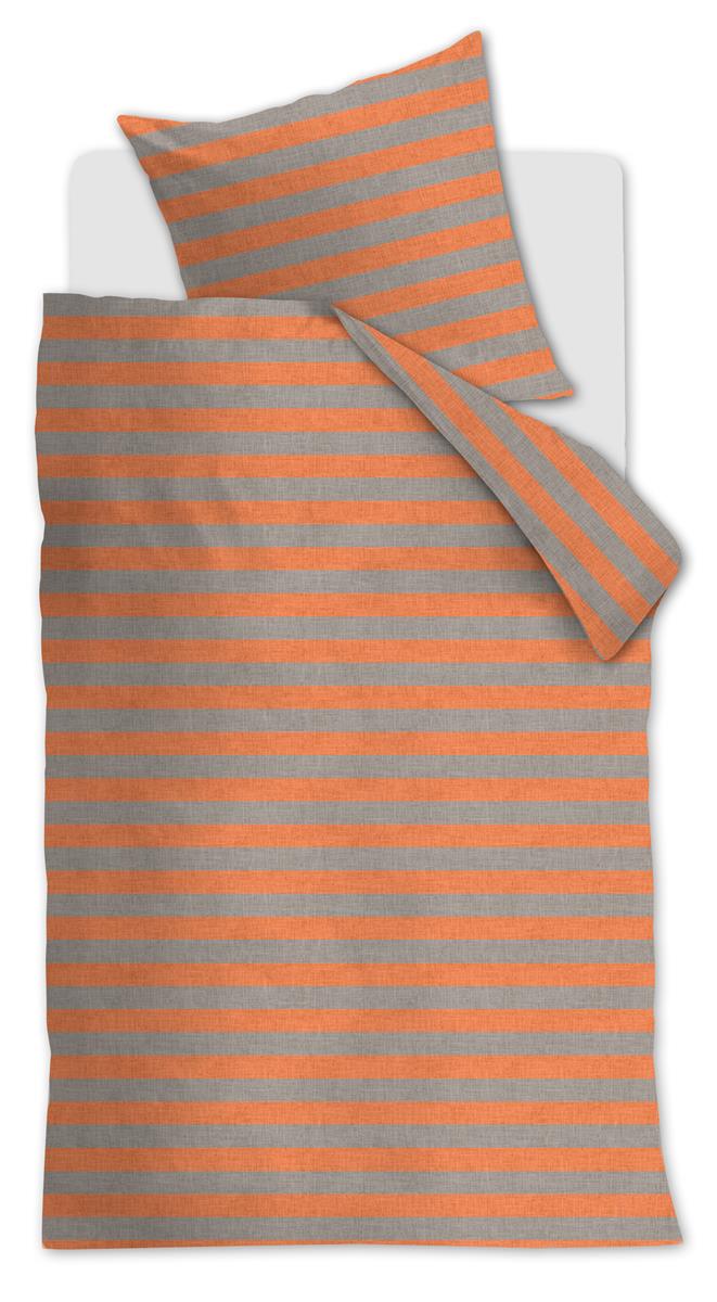 vtwonen Bold Stripe Bettwäsche - Peach