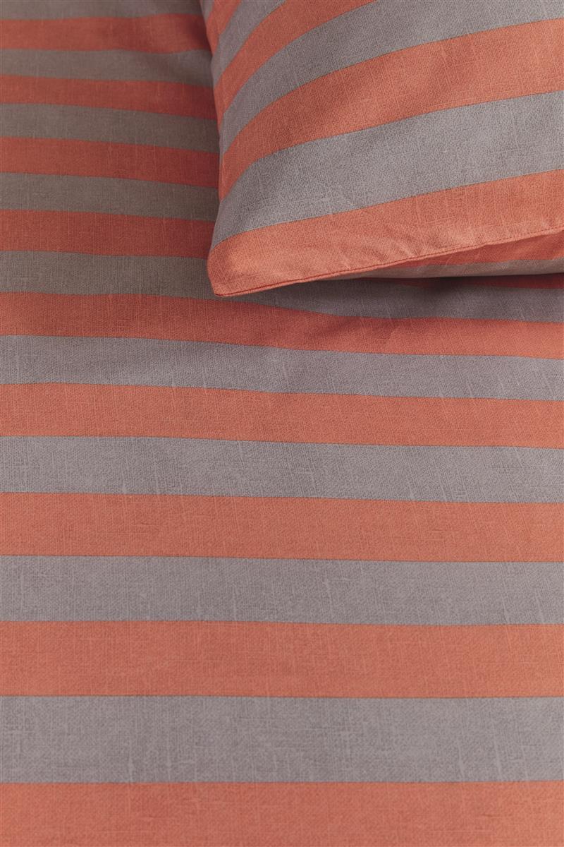 vtwonen Bold Stripe Bettwäsche - Peach