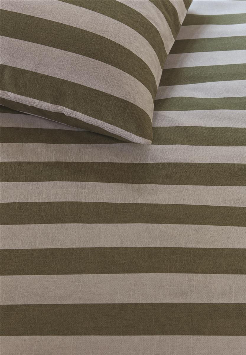 vtwonen Bold Stripe Bettwäsche - Grün