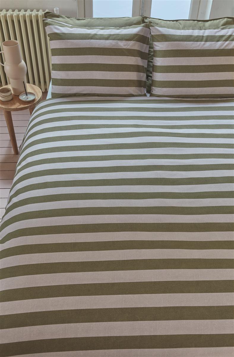 vtwonen Bold Stripe Bettwäsche - Grün