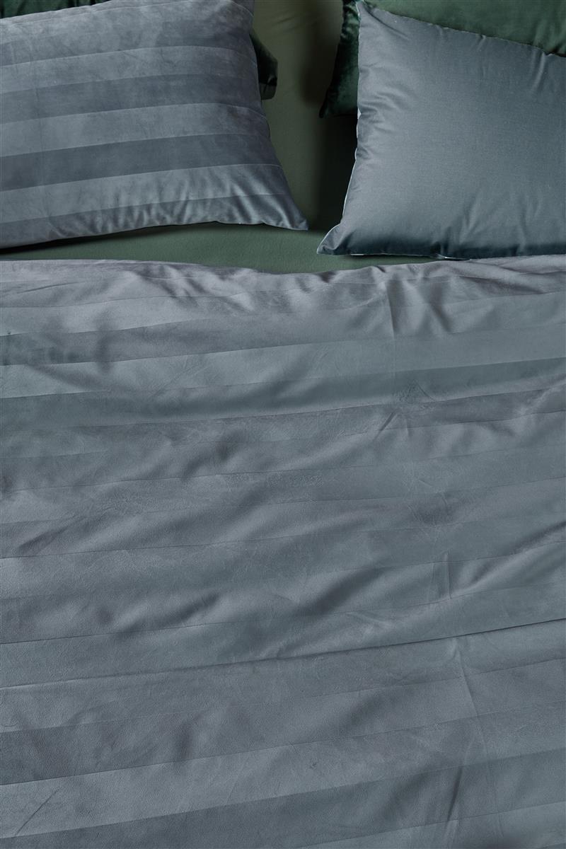 At Home by BeddingHouse Soft Shine Bettwäsche - Blaugrau
