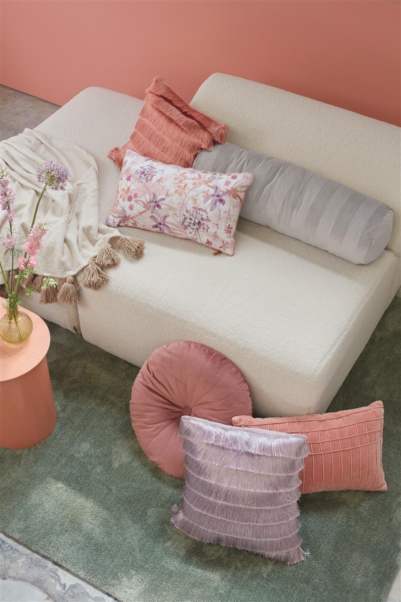 KAAT Amsterdam Softy Stripe Zierkissen - Hellgrau