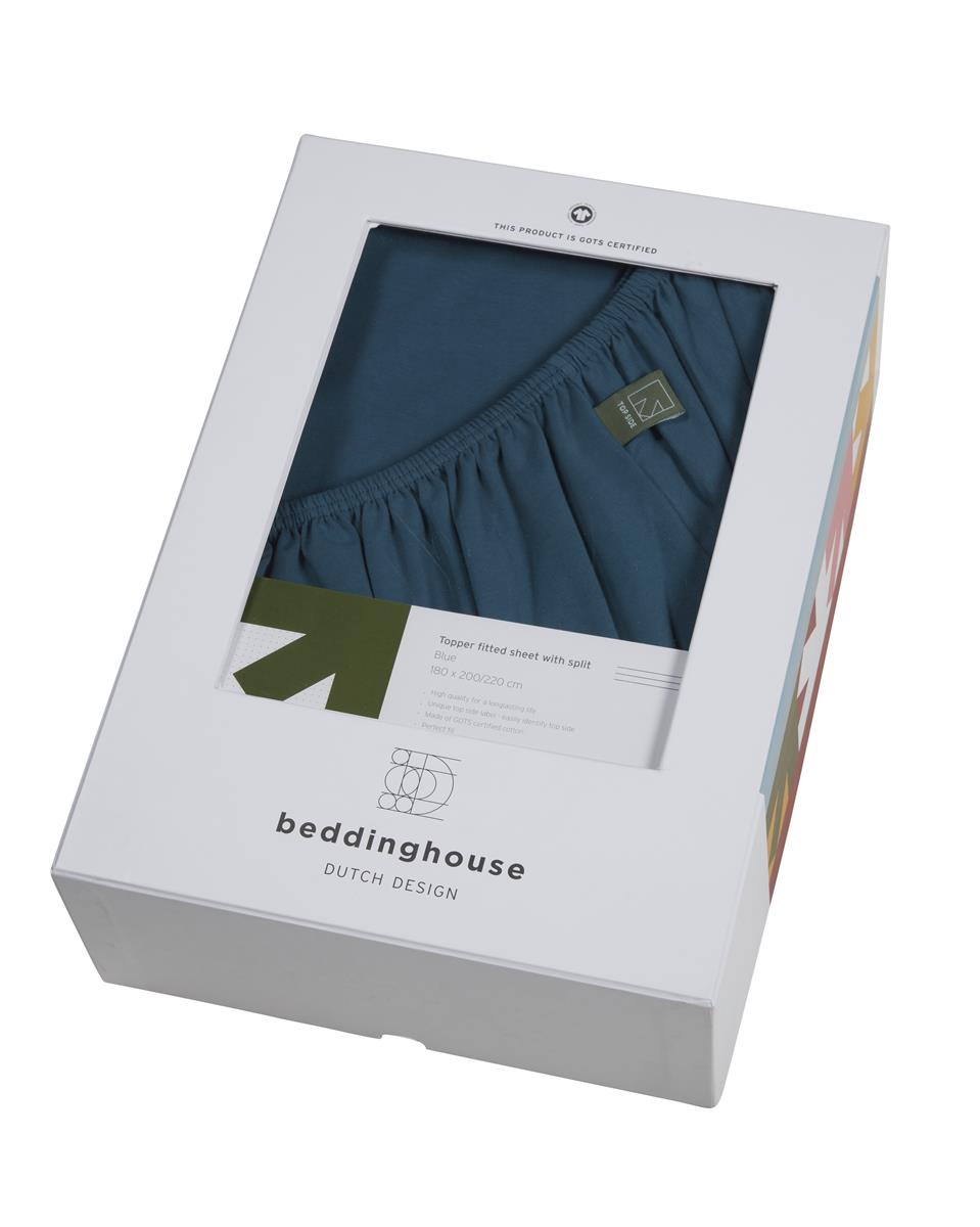 Beddinghouse Dutch Design Topper Fitted Sheet - Jersey Lycra - Blue