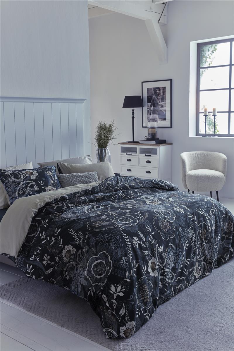 Riviera Maison Floral Paisley Bettwäsche - Dunkelblau