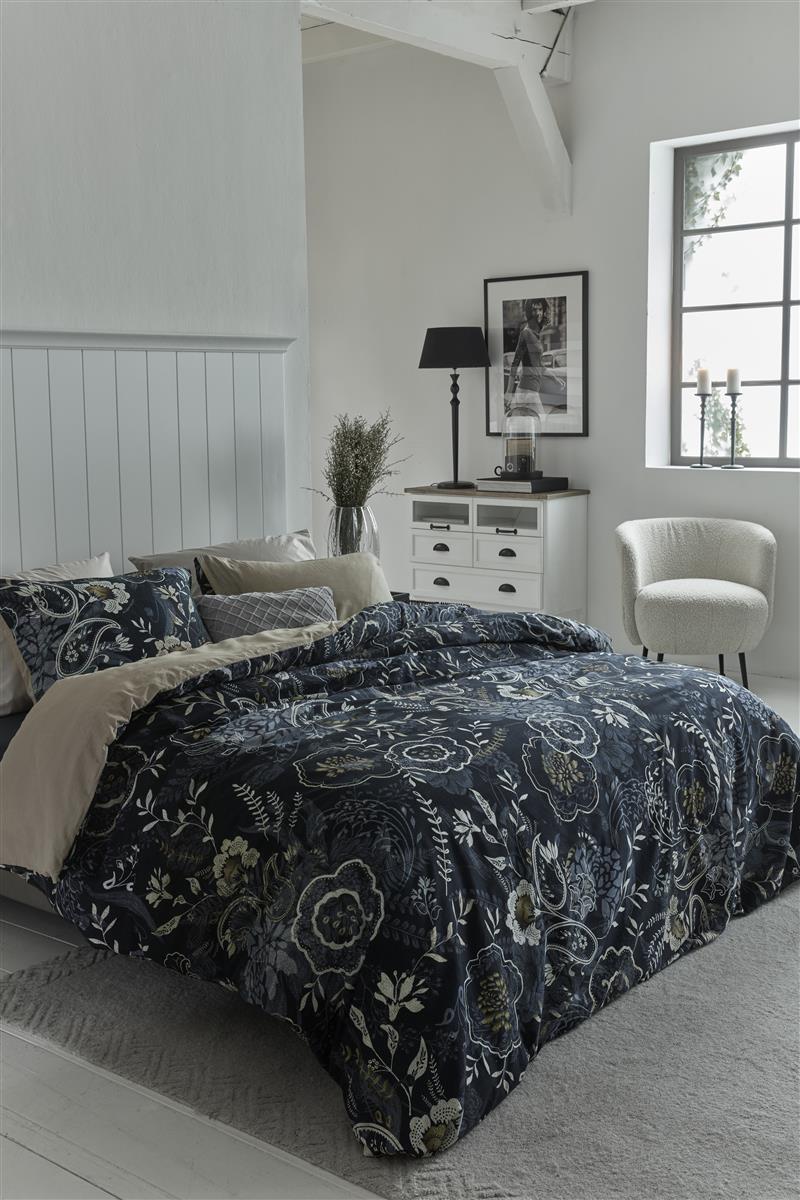 Riviera Maison Floral Paisley Bettwäsche - Dunkelblau