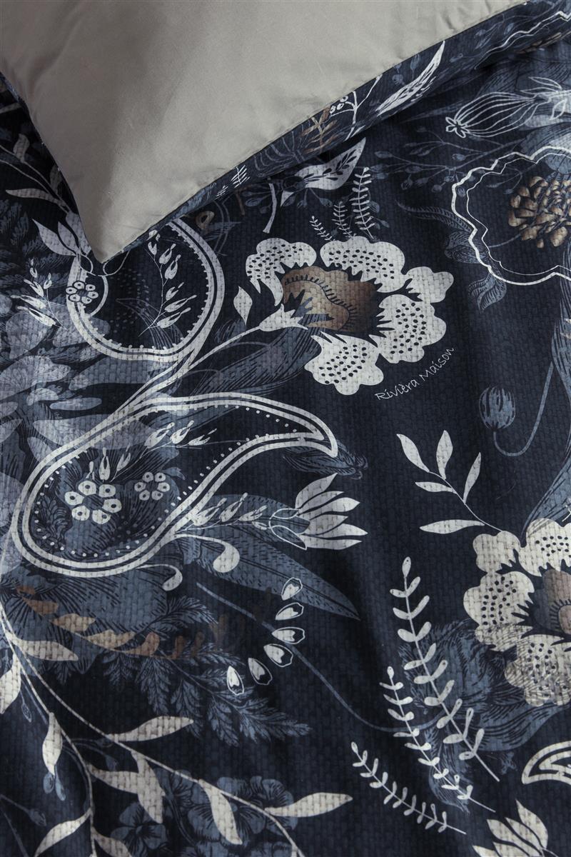 Riviera Maison Floral Paisley Bettwäsche - Dunkelblau
