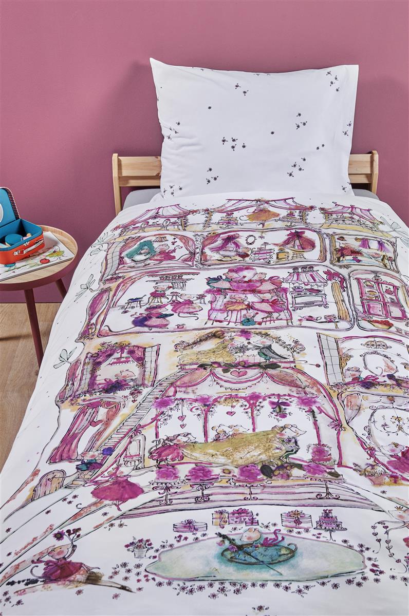 Beddinghouse Kids Mousehouse Bettwäsche - Rosa