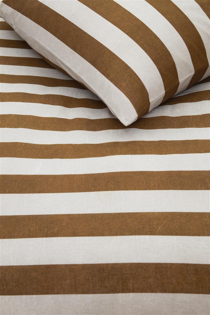 vtwonen Bold Stripe Bettwäsche - Hellbraun
