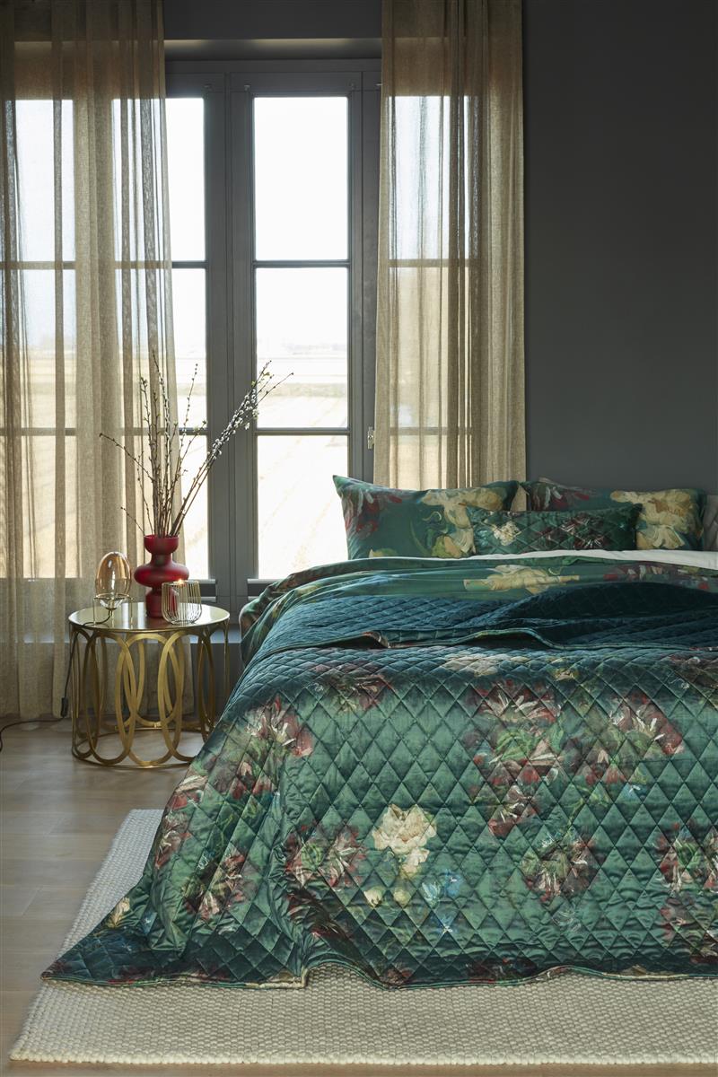 Beddinghouse x Van Gogh Museum Peonies Wohndecken - Grün