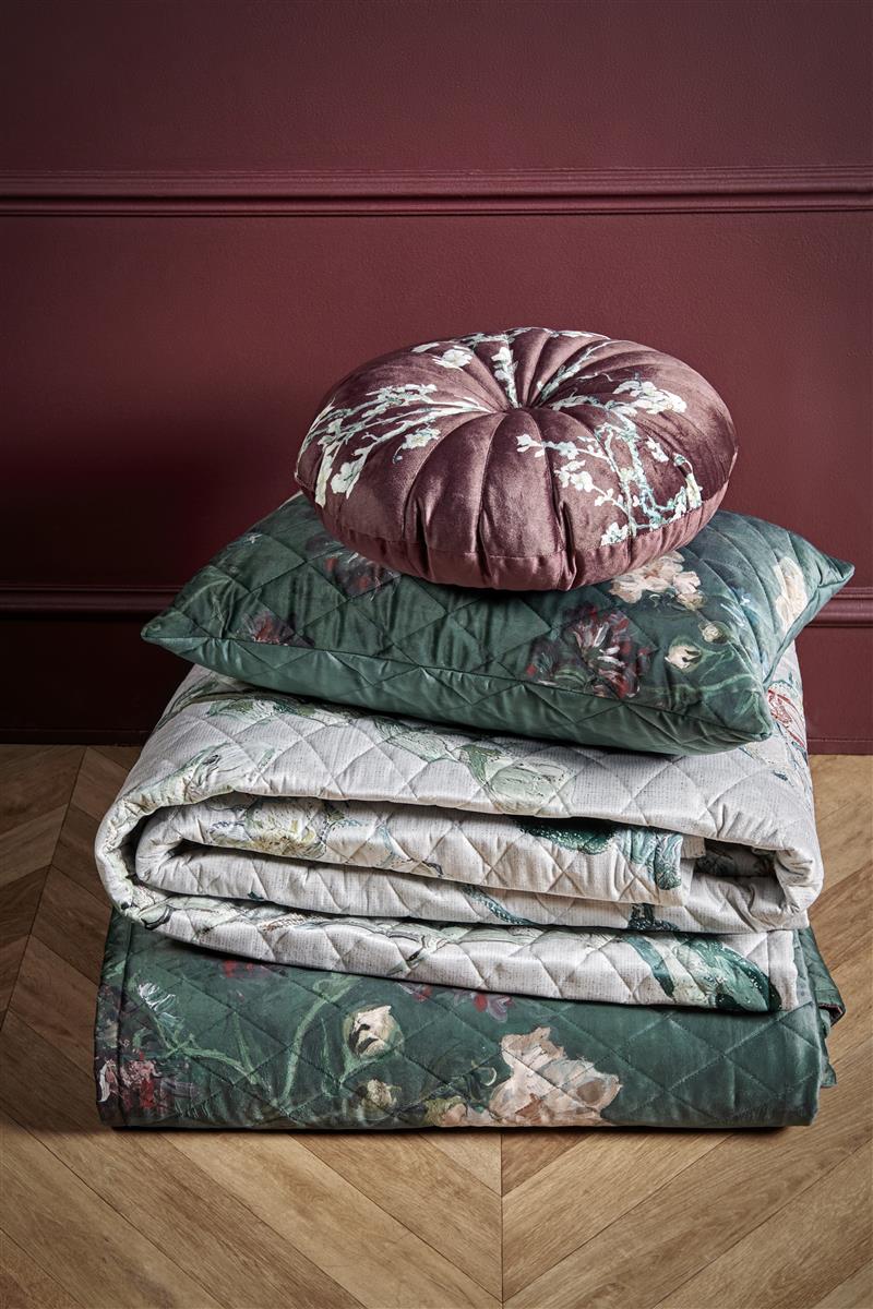 Beddinghouse x Van Gogh Museum Peonies Wohndecken - Grün