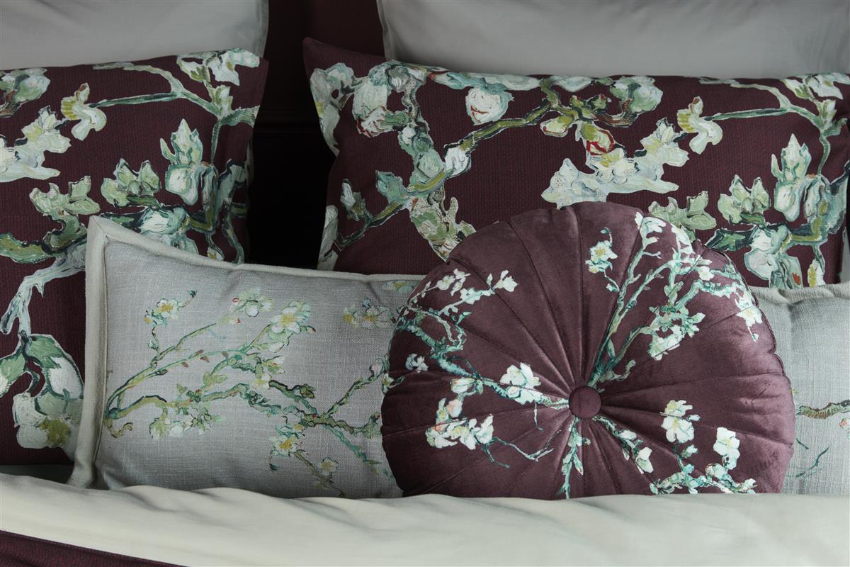 Beddinghouse x Van Gogh Museum Fleurir Boule Zierkissen - Dunkelrot