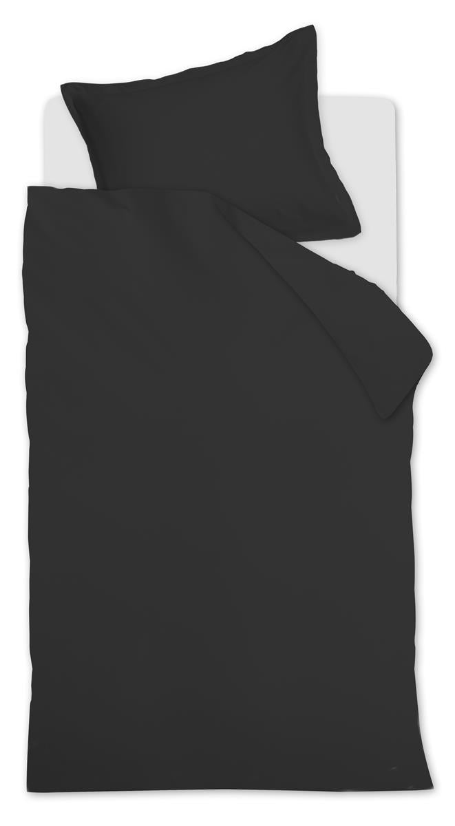 Ambiante Satin Uni Bettwäsche - Schwarz