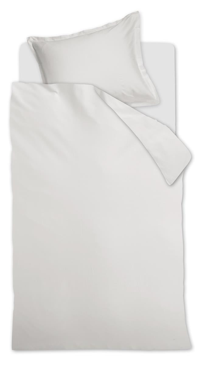 Ambiante Satin Uni Bed Linen - White