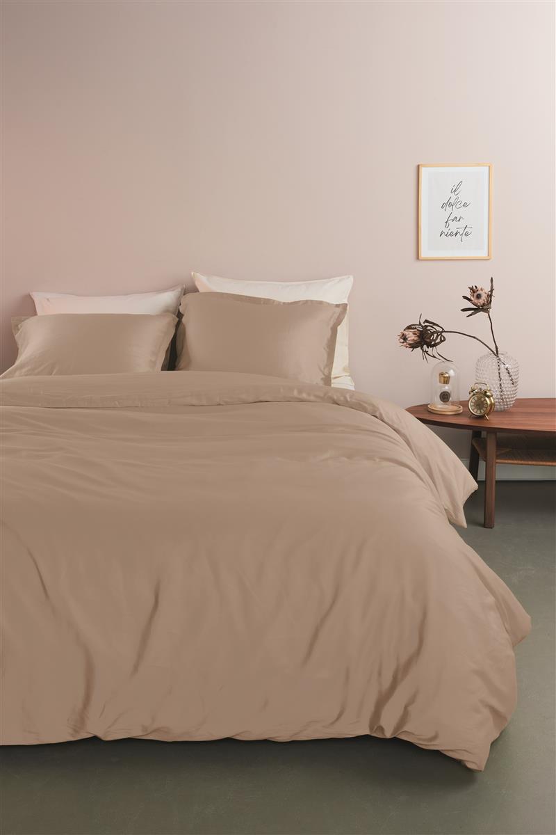 Ambiante Satin Uni Bettwäsche - Taupe