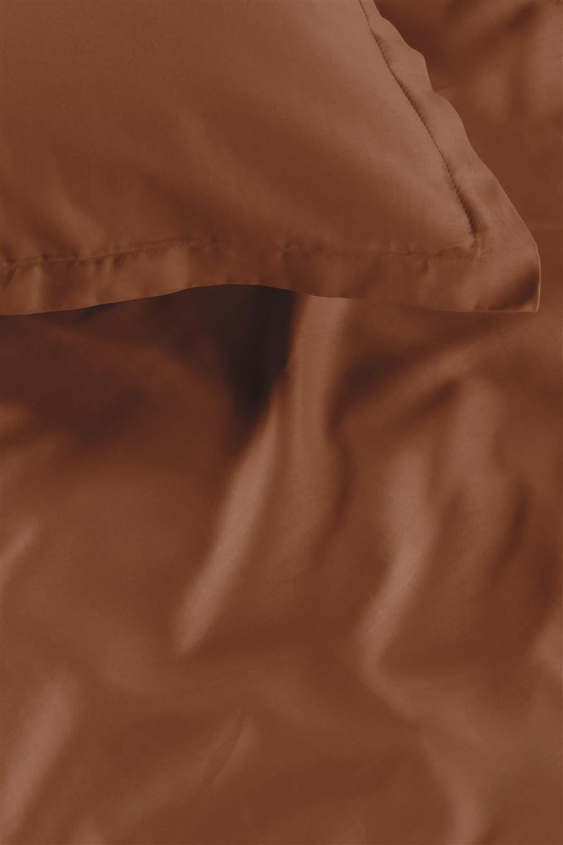 Ambiante Satin Uni Bettwäsche - Braun