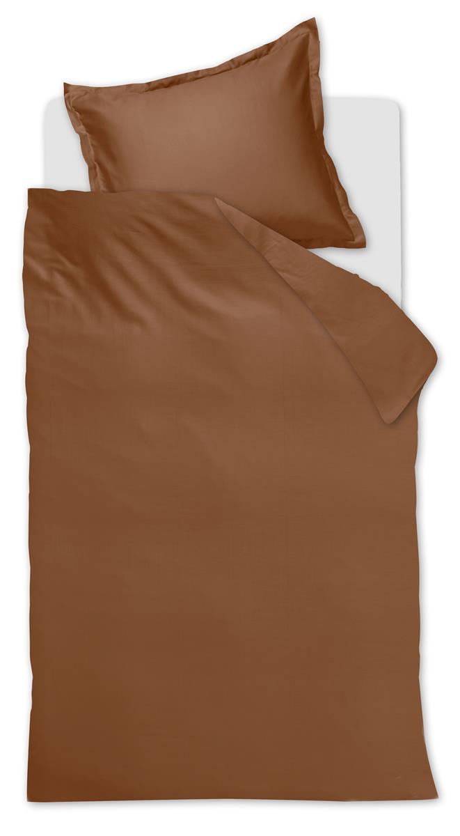 Ambiante Satin Uni Bettwäsche - Braun