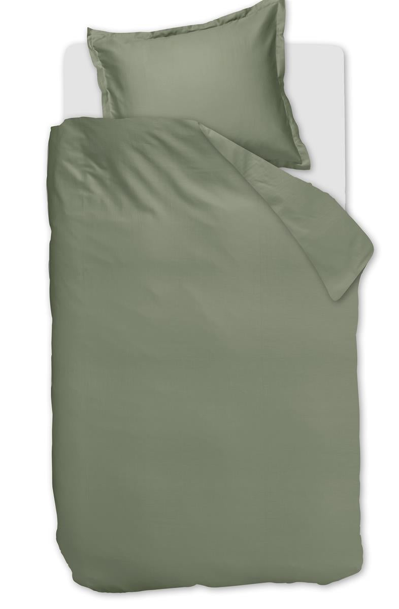Ambiante Satin Uni Bettwäsche - Grün