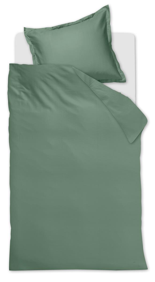 Ambiante Satin Uni Bettwäsche - Grün