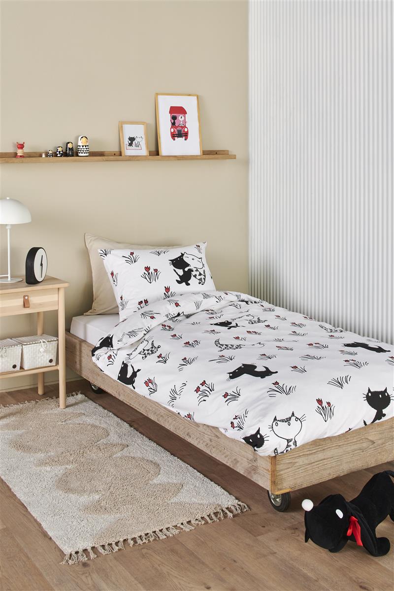 Beddinghouse x Fiep Amsterdam Pim en Pom Lente Bettwäsche - Rot