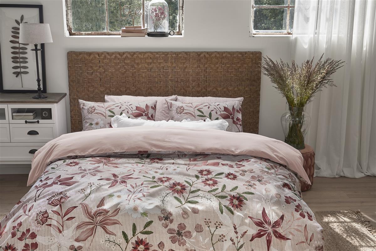 Riviera Maison Floral Flowers Bettwäsche - Rot